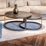 Salontafel Blackbone | Zwart Eikenhout | Set van 2