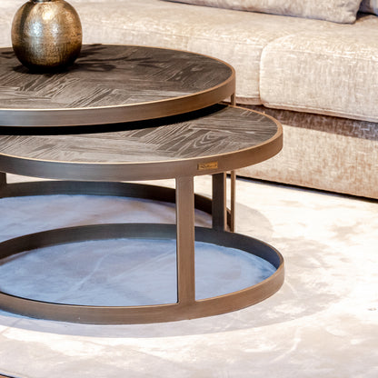 Salontafel Blackbone | Zwart Eikenhout | Set van 2