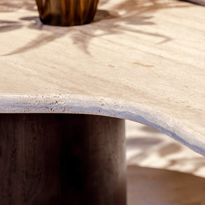 Salontafel Douglas | Mangohout en Travertin