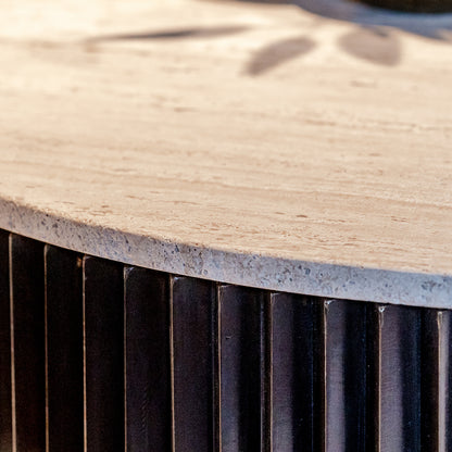 Salontafel Hampton | 90Ø | Travertin