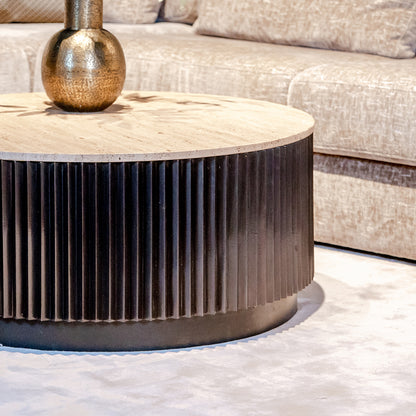 Salontafel Hampton | 90Ø | Travertin