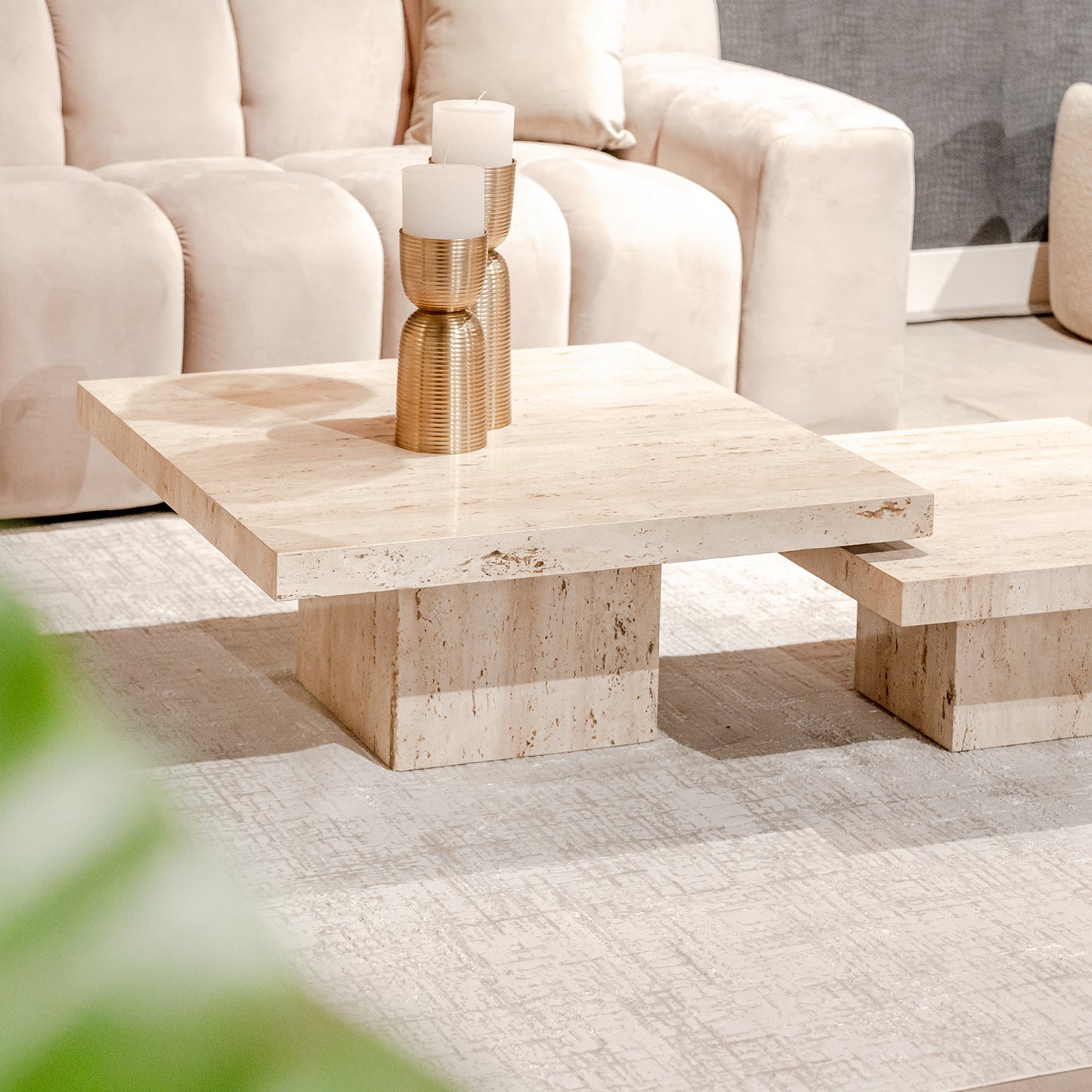 Salontafel La Cantera | Naturel Travertin | Set van 2