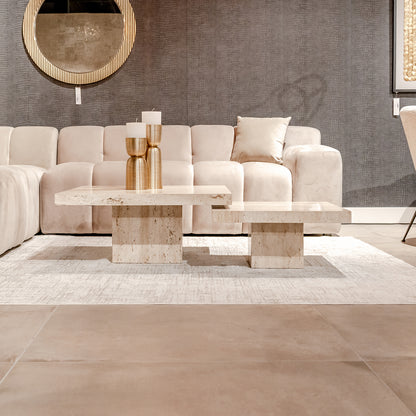 Salontafel La Cantera | Naturel Travertin | Set van 2