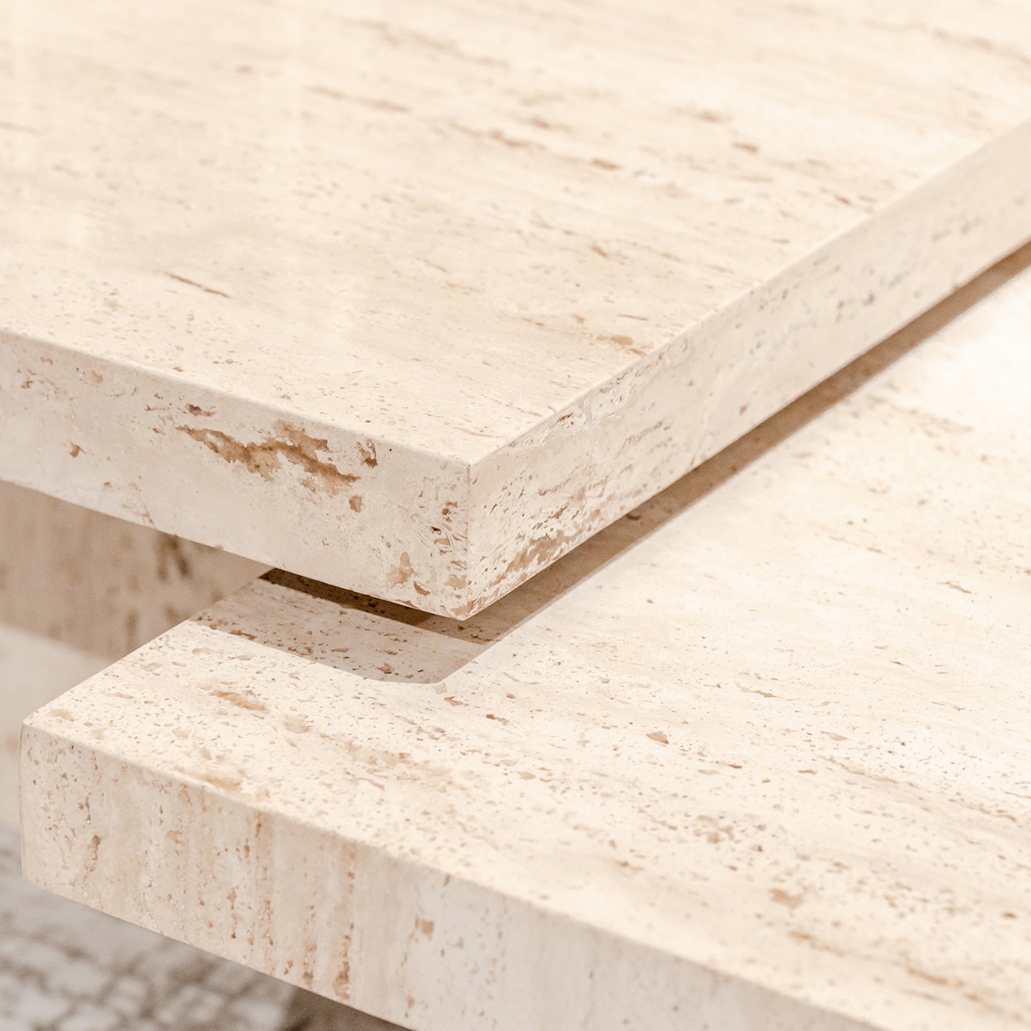 Salontafel La Cantera | Naturel Travertin | Set van 2