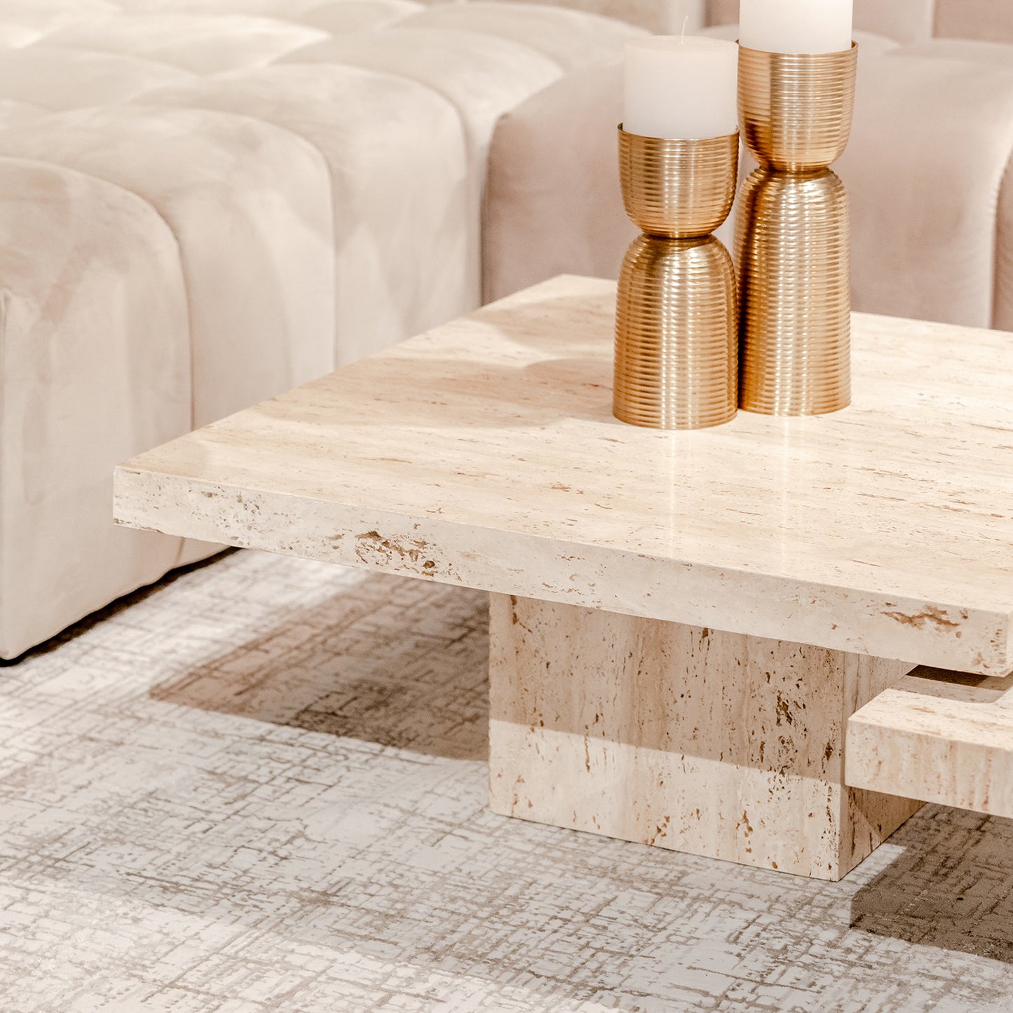 Salontafel La Cantera | Naturel Travertin | Set van 2