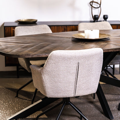 Eettafel Silvi | Bruin Mangohout