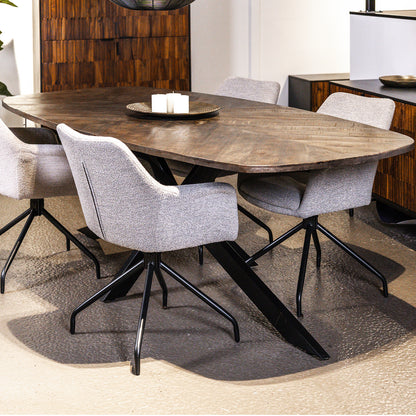 Eettafel Silvi | Bruin Mangohout