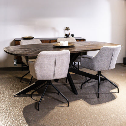 Eettafel Silvi | Bruin Mangohout