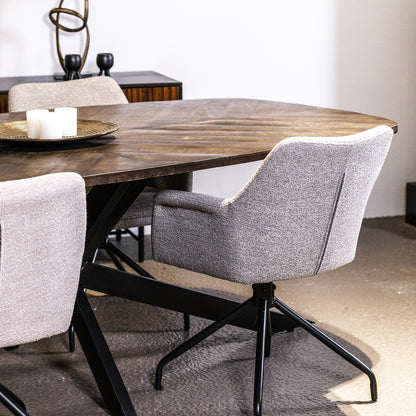 Eettafel Silvi | Bruin Mangohout