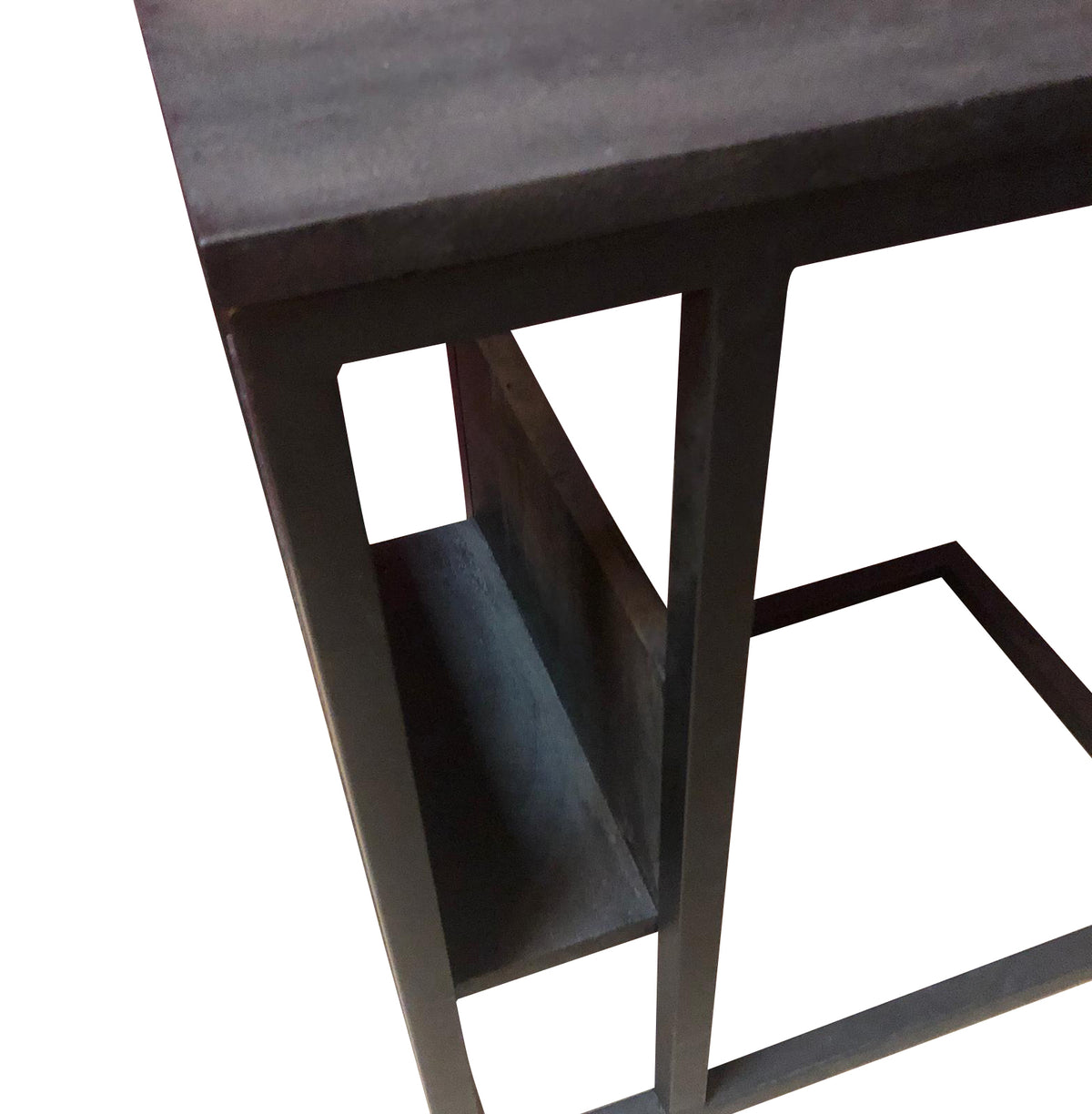 Laptoptafel Yara | Zwart Mangohout — Zijaanzicht - witfoto