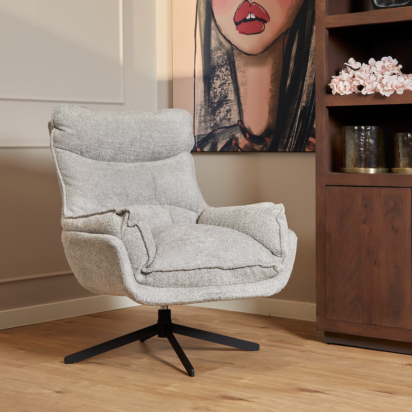 Fauteuil Vera | Grijs Polyester