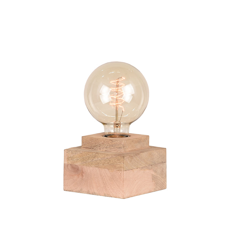 Tafellamp Block | Naturel Mangohout