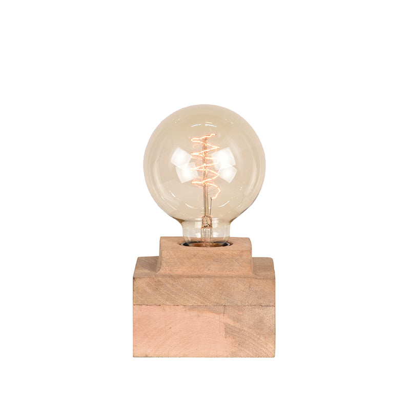 Tafellamp Block | Naturel Mangohout