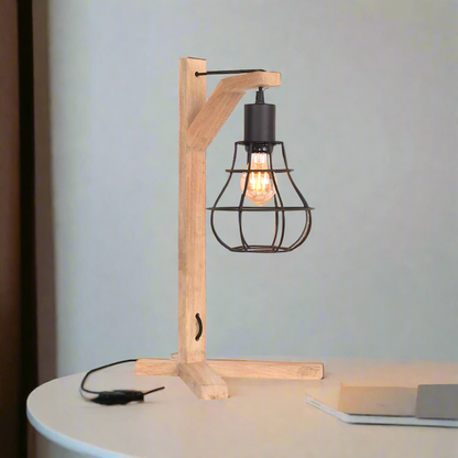 Tafellamp Drop | Zwart Mangohout