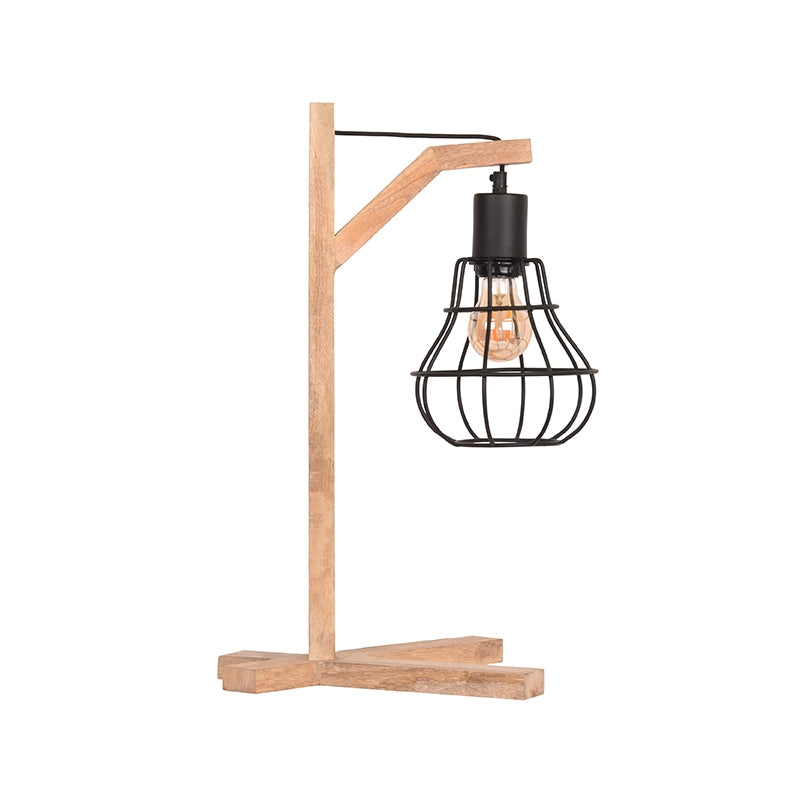 Tafellamp Drop | Zwart Mangohout