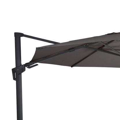 Zweefparasol VirgoFlex Edition | Grijs | 80+ UV Protection | Ø3,5 Meter | Rond