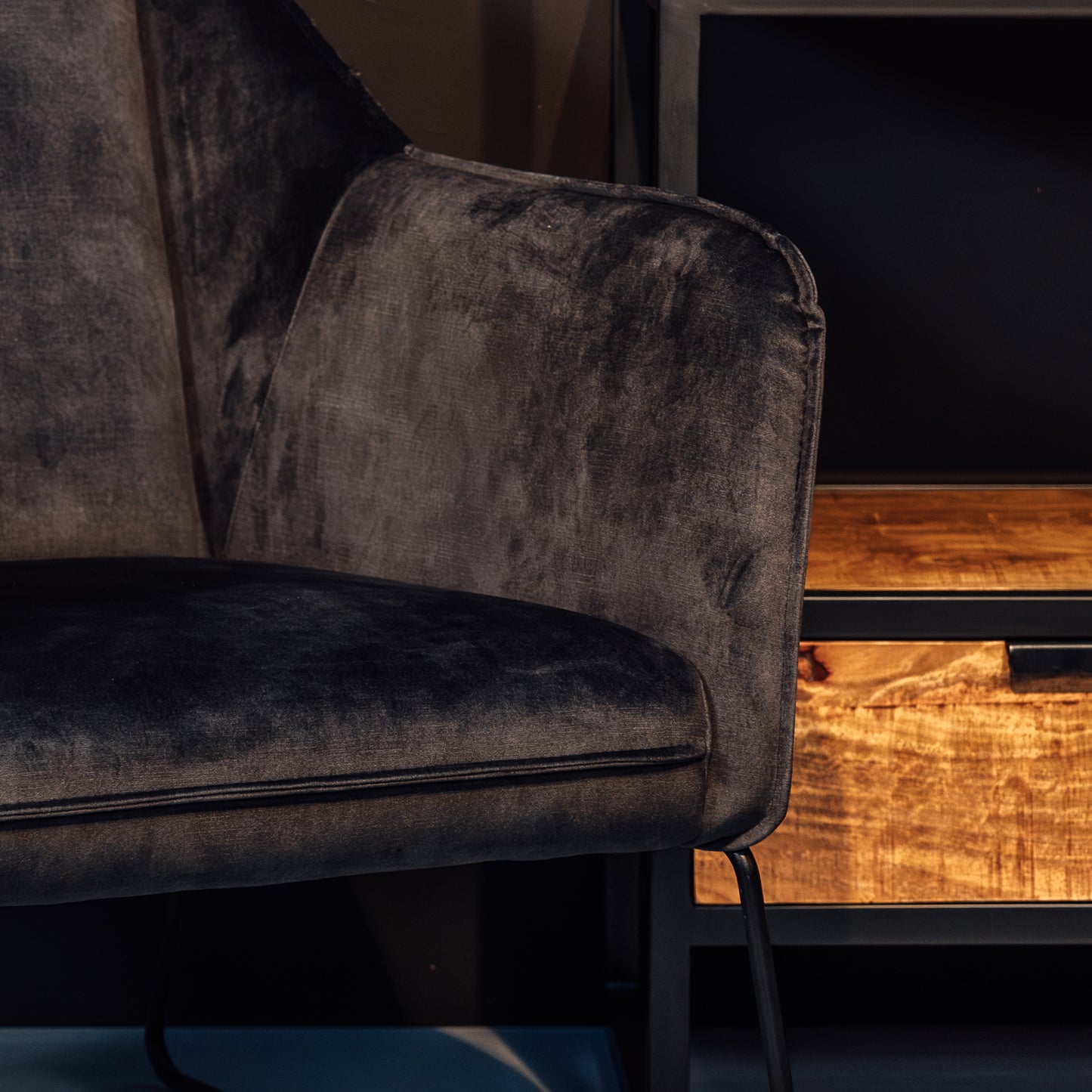 Fauteuil Yuno | Velvet Grijs