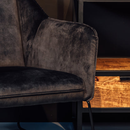 Fauteuil Yuno | Velvet Grijs