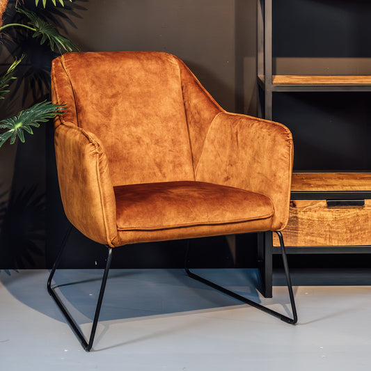 Fauteuil Yuno | Velvet Geel