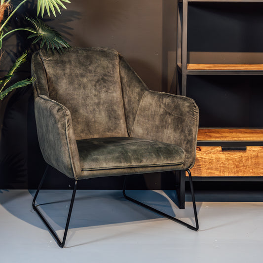 Fauteuil Yuno | Velvet Groen