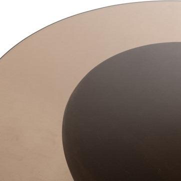 Bijzettafel Yves | Smoked Glass | Mangohout Walnoot