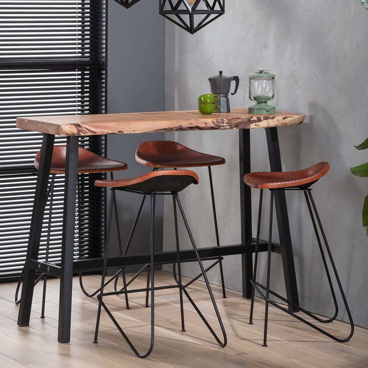 Barstoel Vintage leder