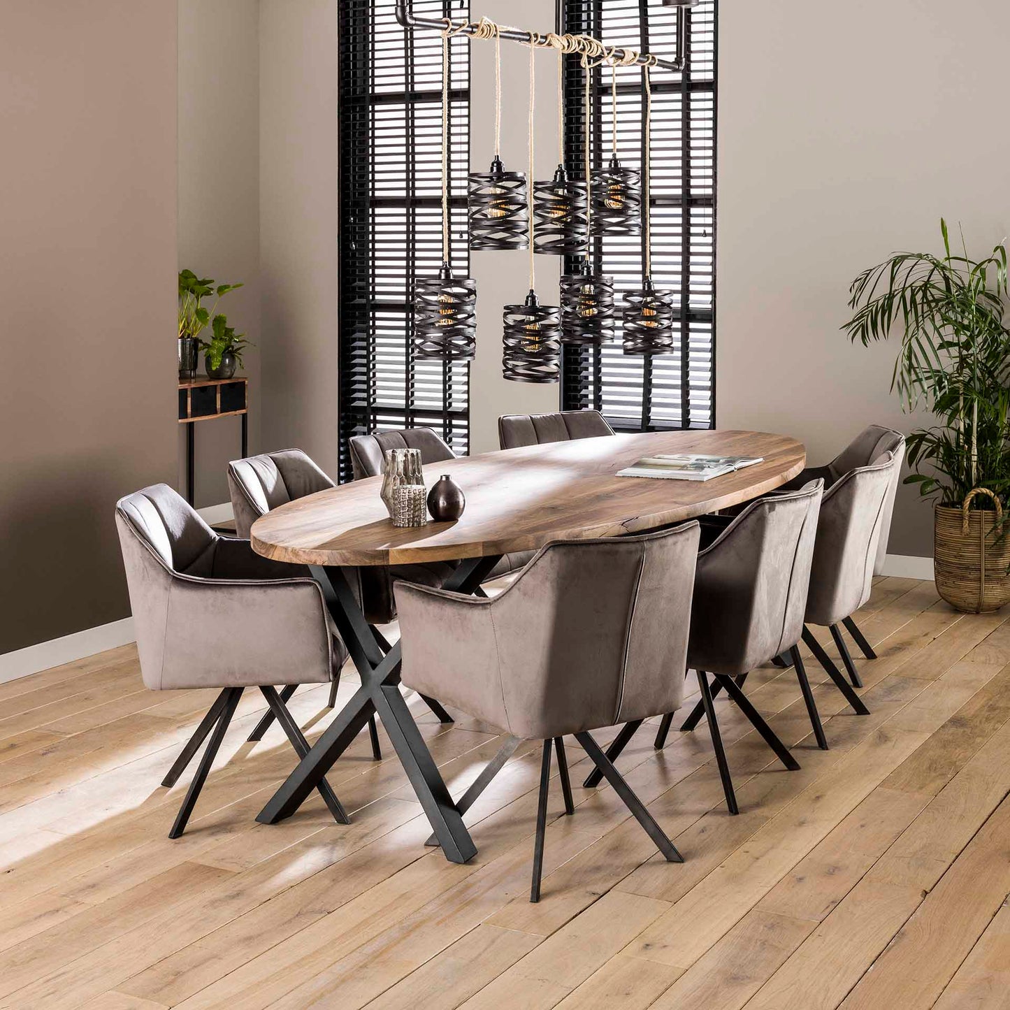 Eetkamerstoel Raster | Groen Velours