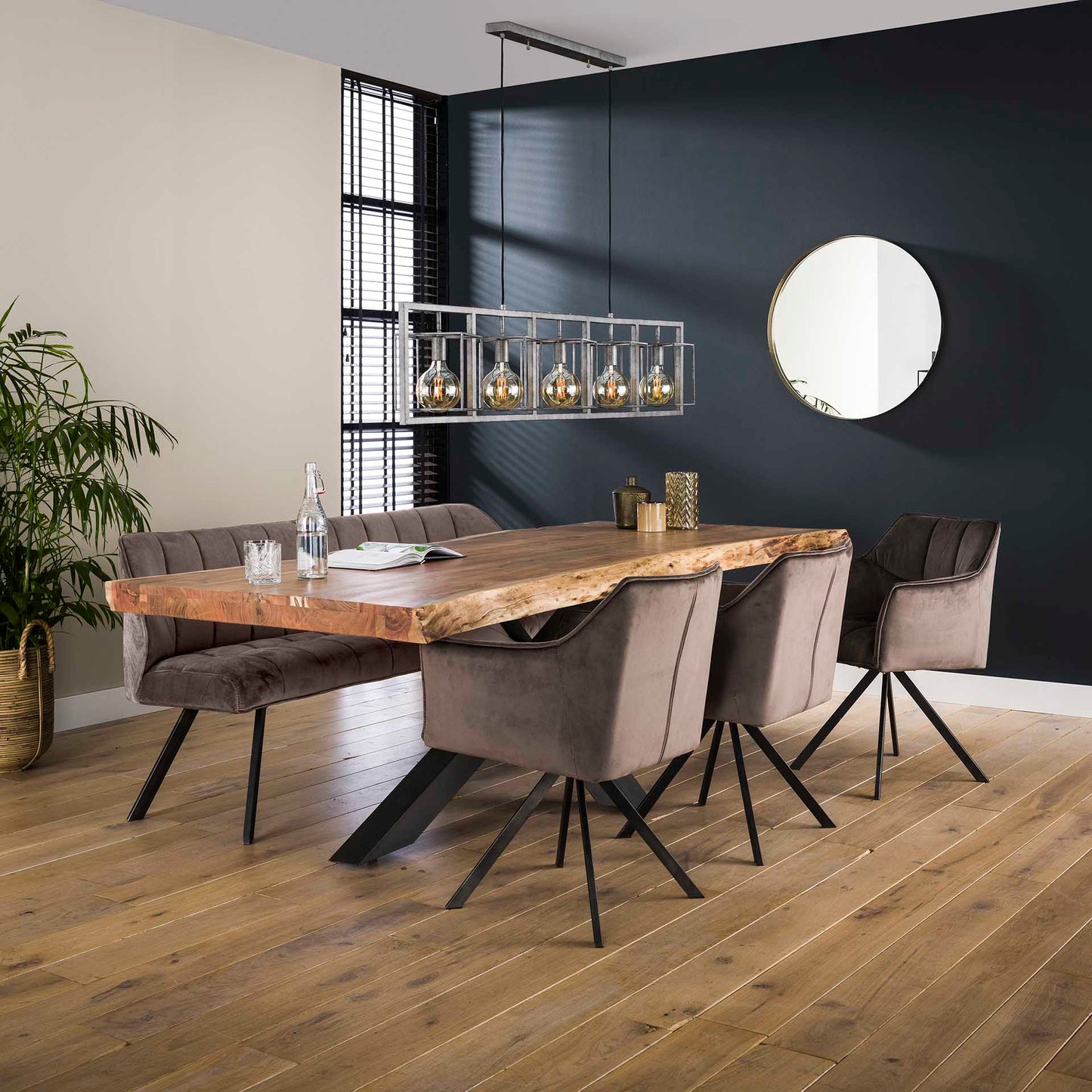 Eetkamerstoel Raster | Champagne Velours