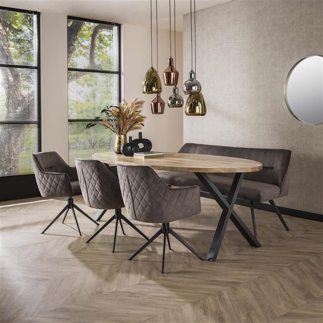 Eetkamerbank Pull | Antraciet