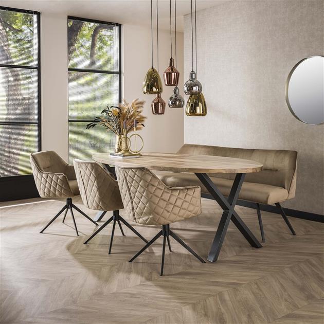 Eetkamerbank Pull | Champagne