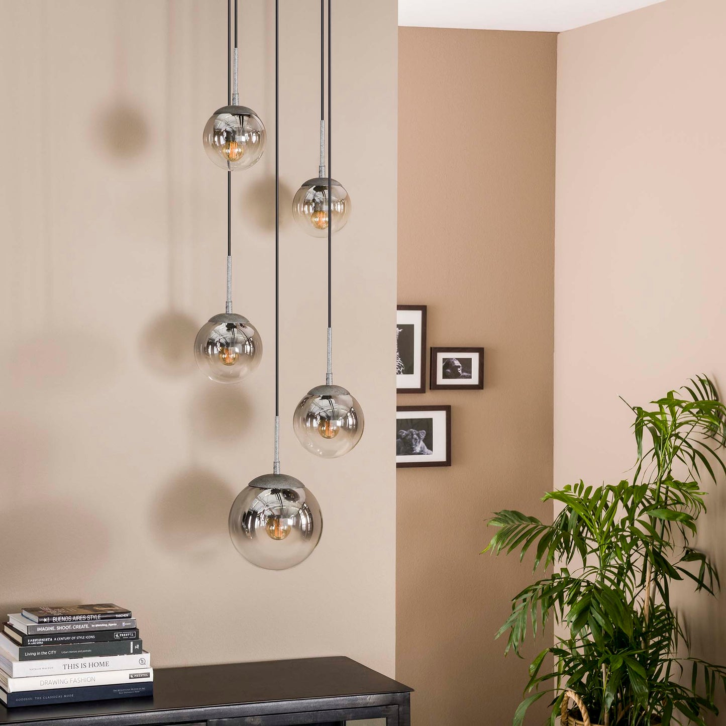 Hanglamp Bubble Shaded Getrapt | Oud Zilver