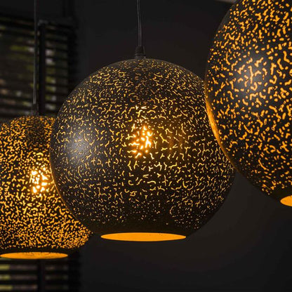 Hanglamp 4L Zip | Zwart Metaal