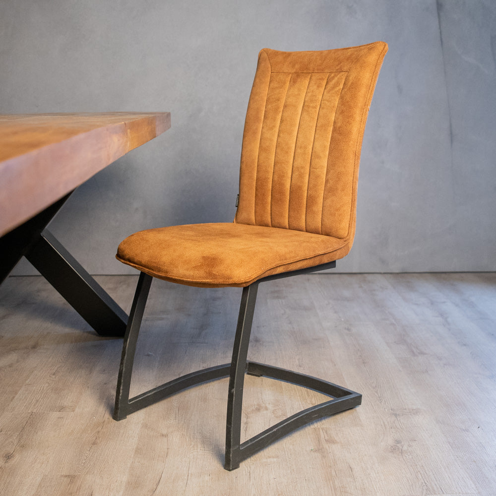 eetkamerstoel met hoge rugleuning amara cognac