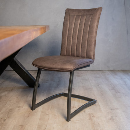 eetkamerstoel amara antraciet met hoge rugleuning