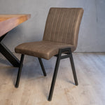 microvezel eetkamerstoel grijs 