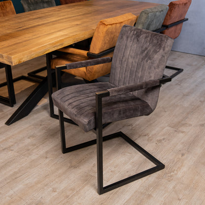 Eetkamerstoel Milo | Antraciet Velours