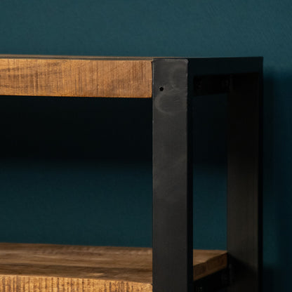 mangohout en staal of metaal meubels