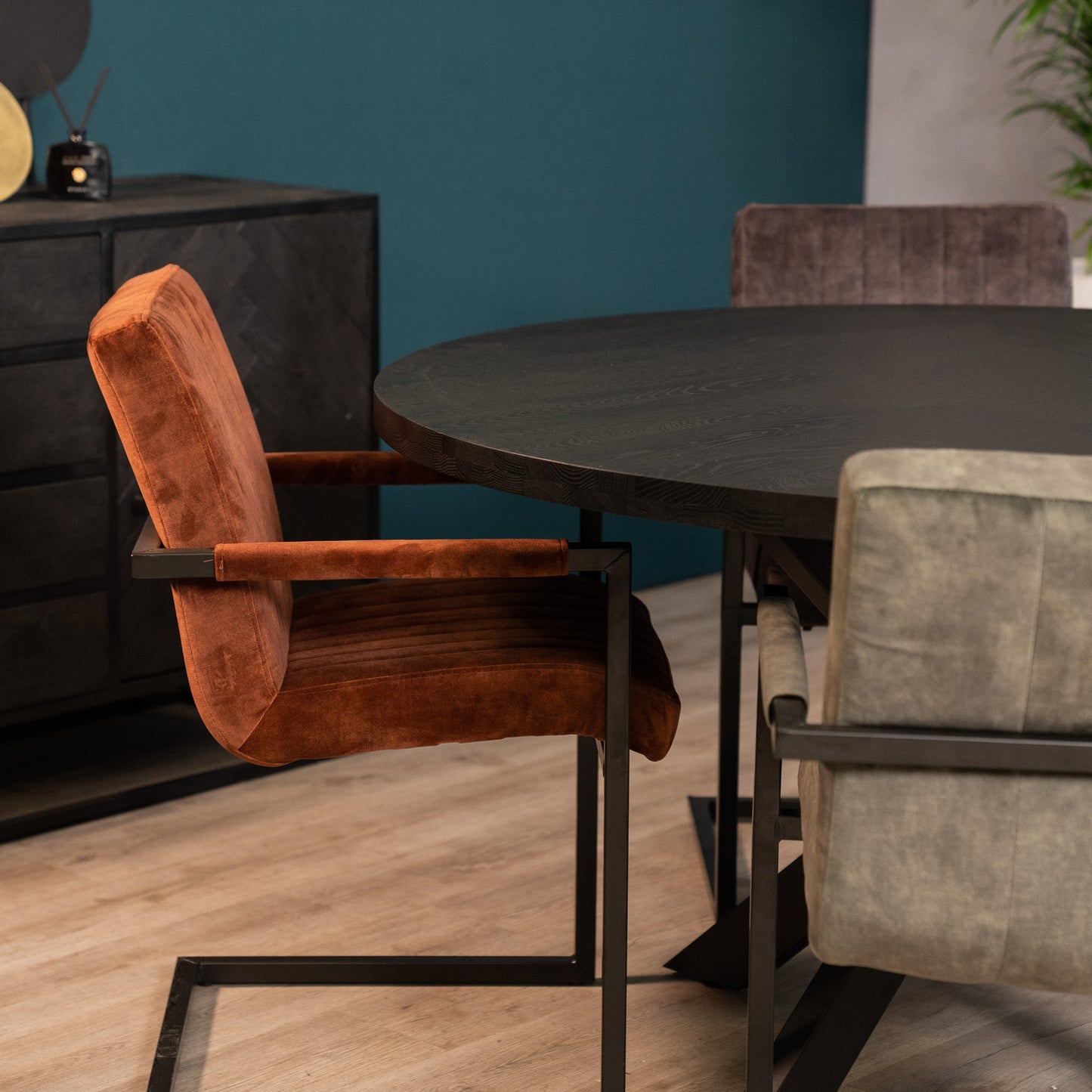 Eettafel Elin | Eikenhout | Zwart