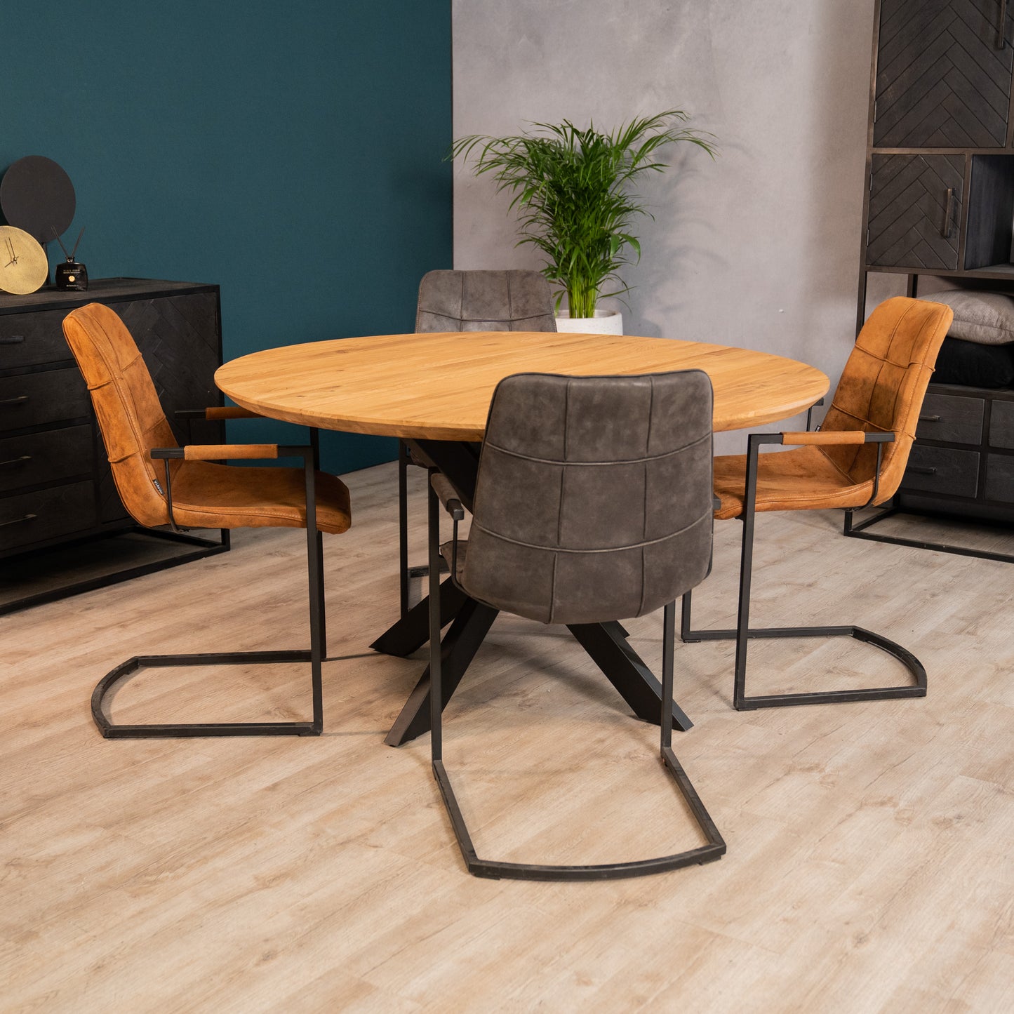 Eettafel Elin | Eikenhout | Geolied