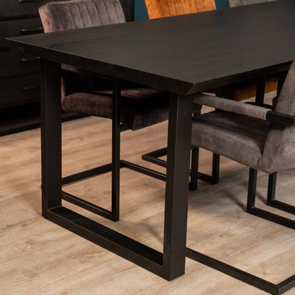 Eettafel Thorben | Eikenhout | Zwart