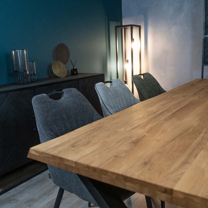 geweven stoffen eetkamerstoelen
