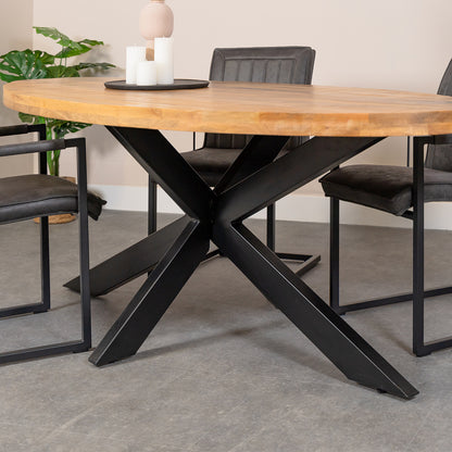 freya ovaal eettafel industrieel