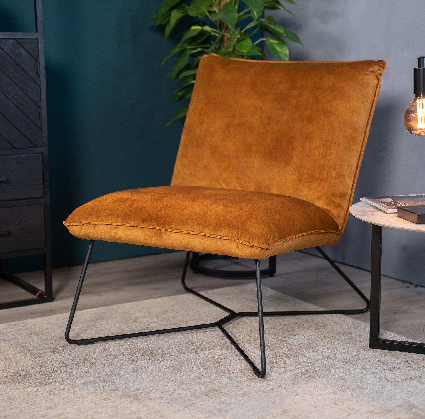 Fauteuil Jari | Geel Velvet