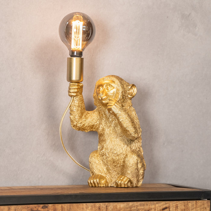 Tafellamp Monkey | Goud 23,5