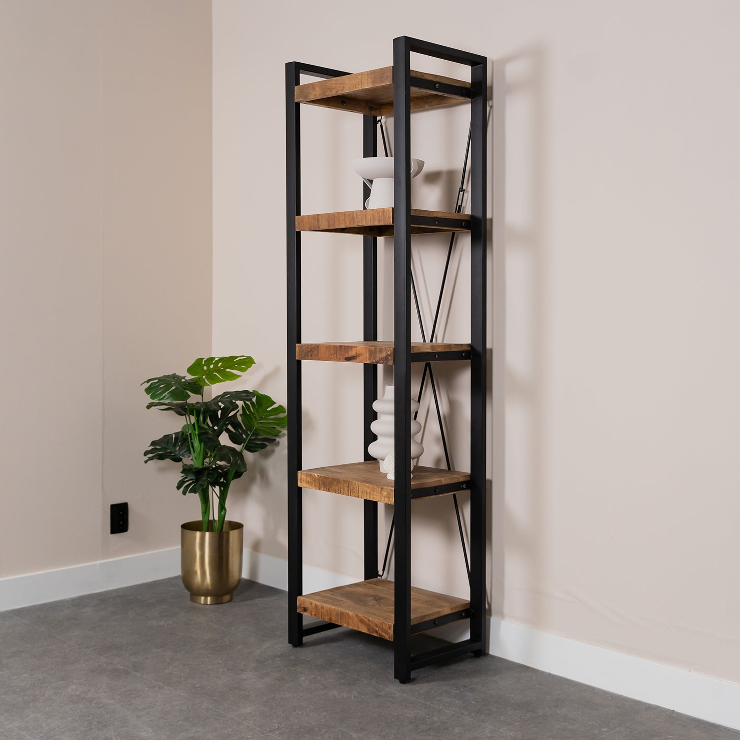 boekenrek open mangohout britt collectie