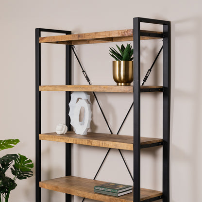 britt boekenkast - 120 cm mangohouten boekenkast