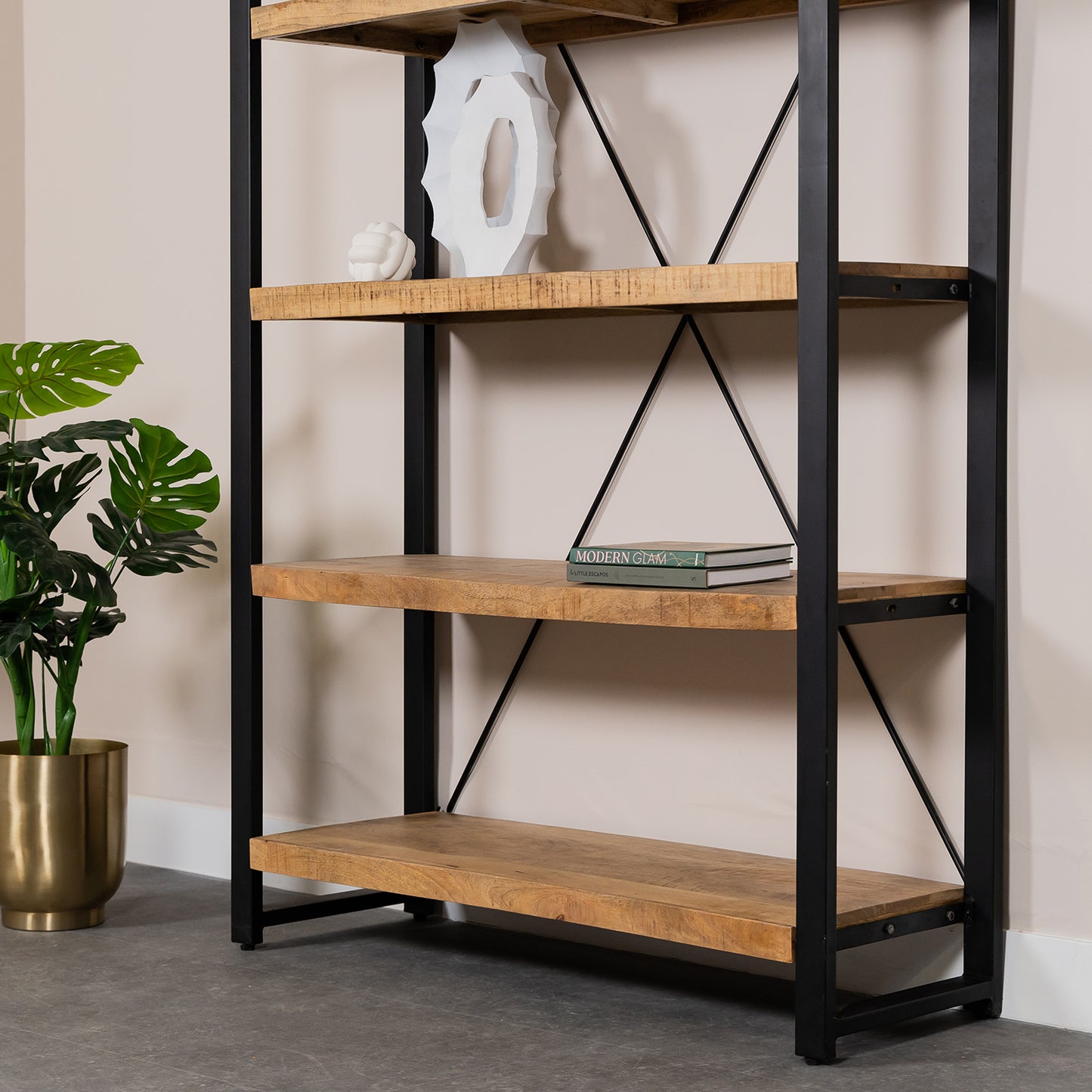 mangohouten boekenkast britt