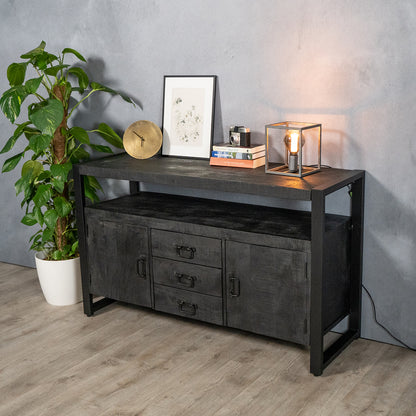 Dressoir Britt Black | 2 deuren 3 lades