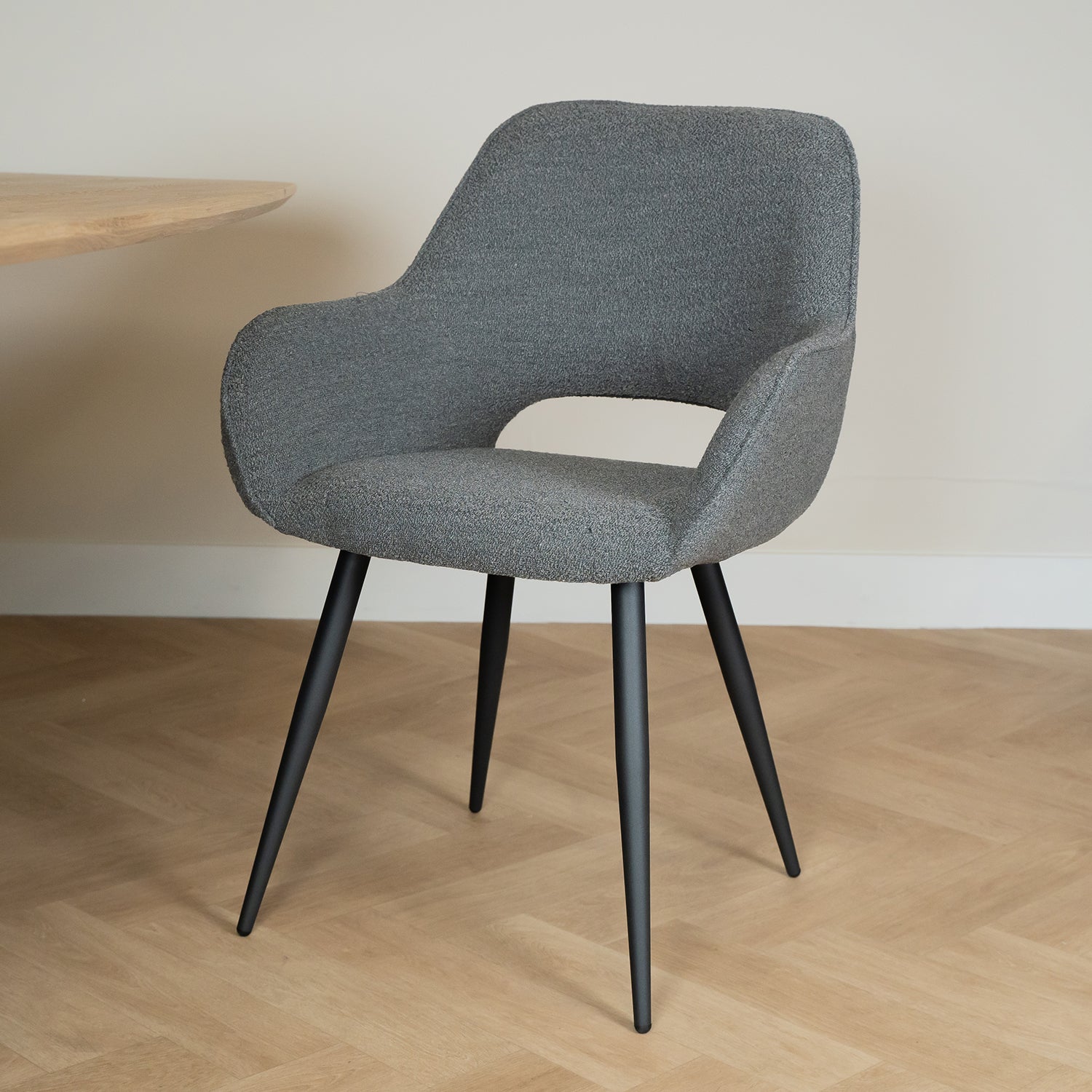 eetkamerstoelen label51 fer grijs boucle eetkamerstoel