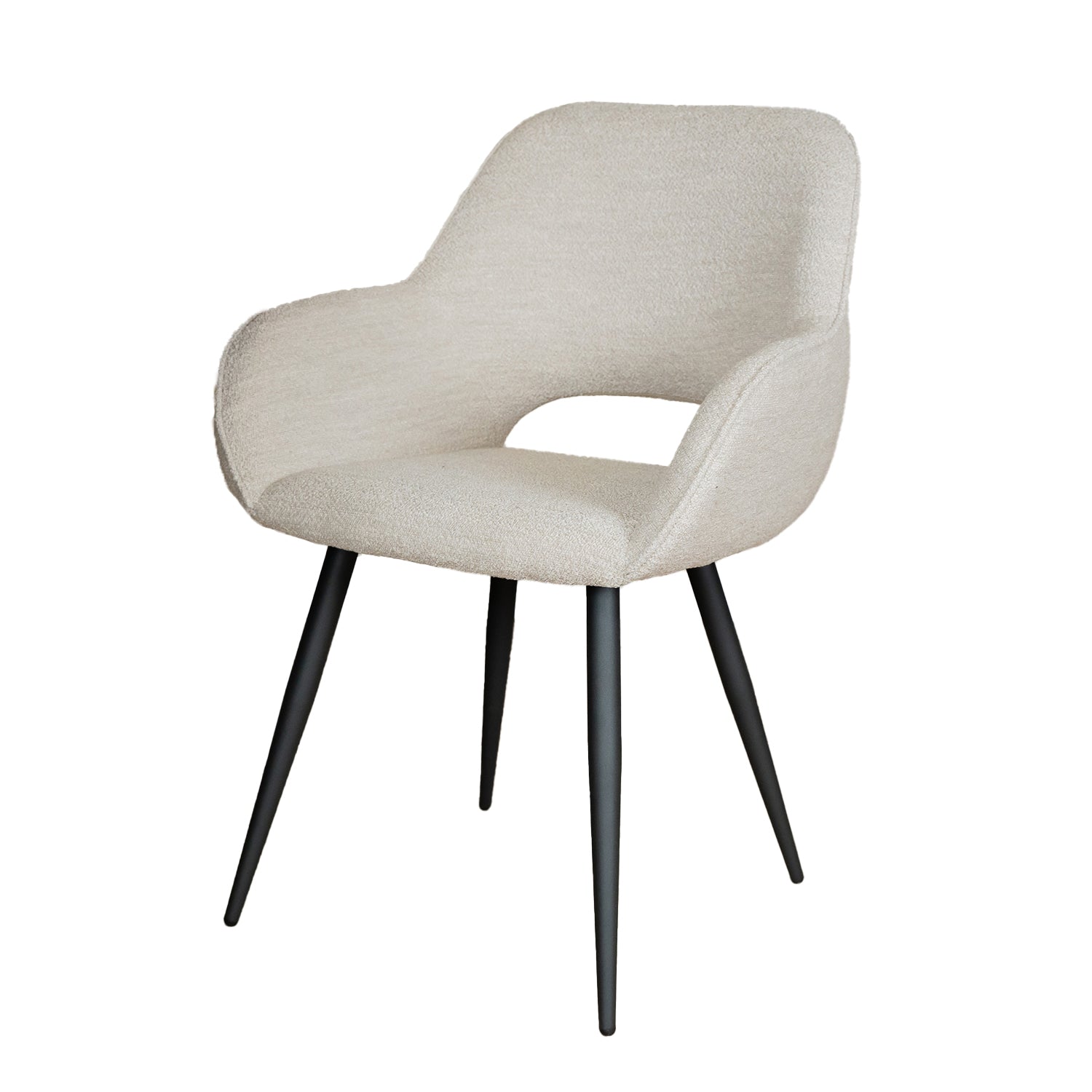 fer eetkamerstoel boucle